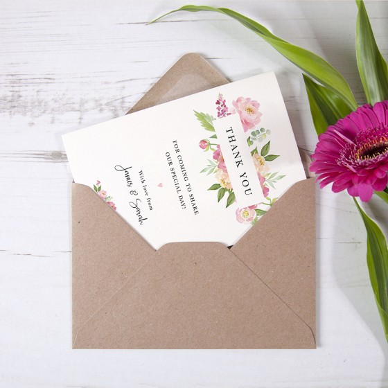 Folded Thank You Cards