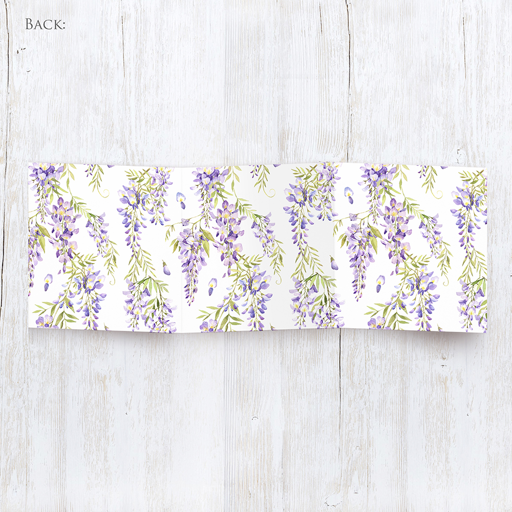 'Wisteria' Tri Fold Wedding Invitation