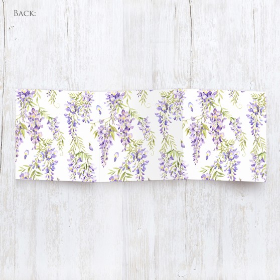 'Wisteria' Tri Fold Wedding Invitation Sample