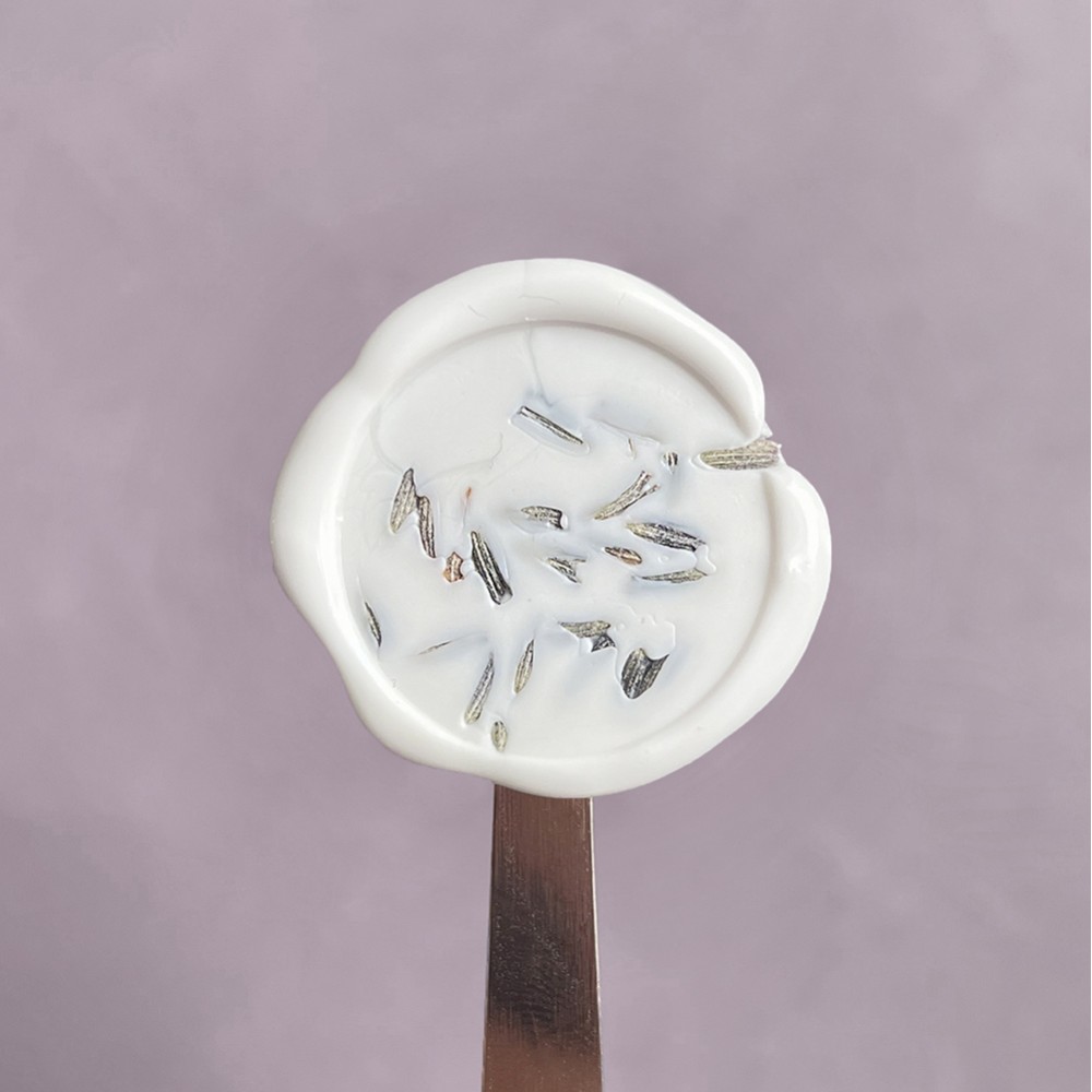 Wax Seals with Pressed Lavender