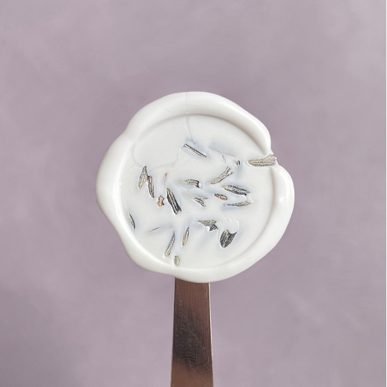 Wax Seals with Pressed Lavender